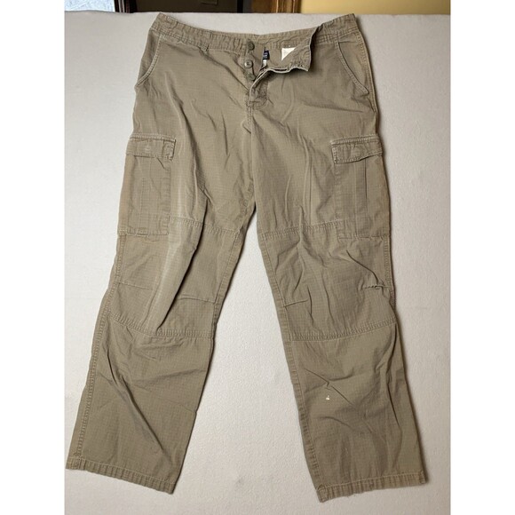 Patagonia Pants Mens Size 38 Beige Cargo Ripstop Outdoor Hiking Button Fly - Picture 1 of 9